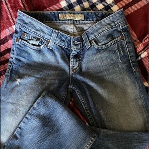 Ladies BKE jeans, tiny hole right upper thigh